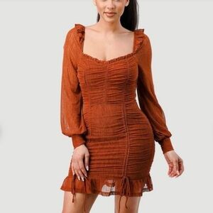 Privy Copper Textured Fabric